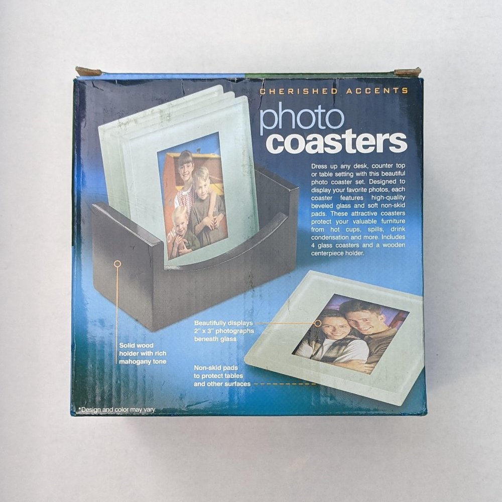 NEW Glass Photo Coaster Set - Picture 3 of 6